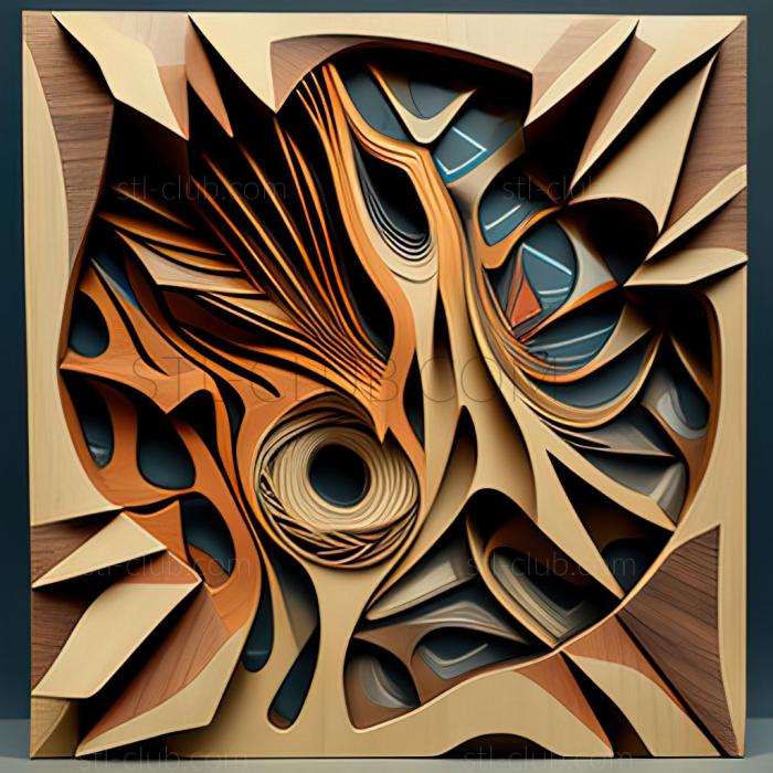 3D model st abstract painting (STL)